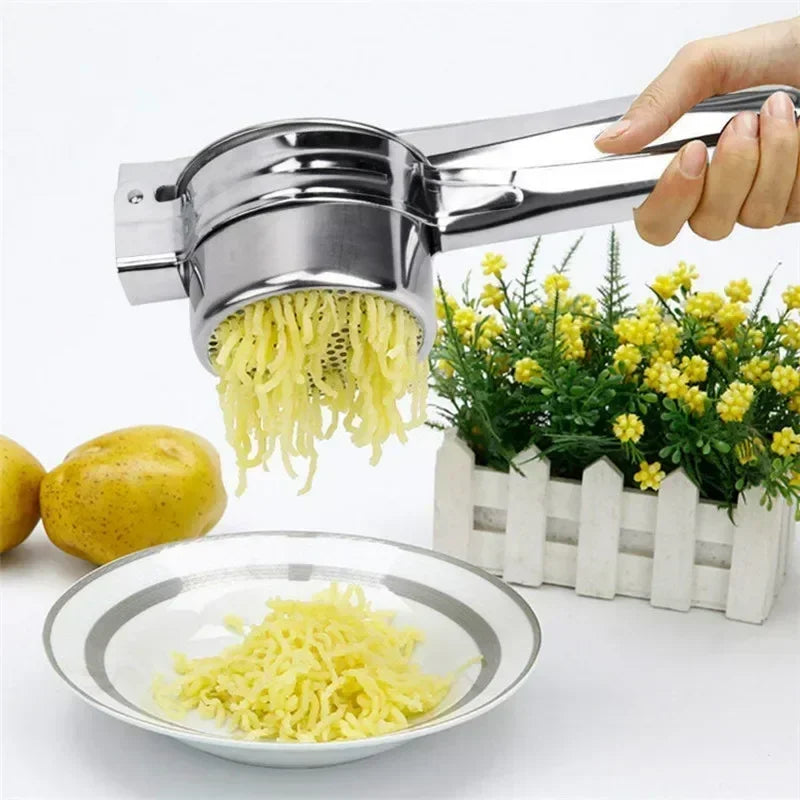 Stainless Steel Potato Mash Press - Fruit & Vegetable Ricer