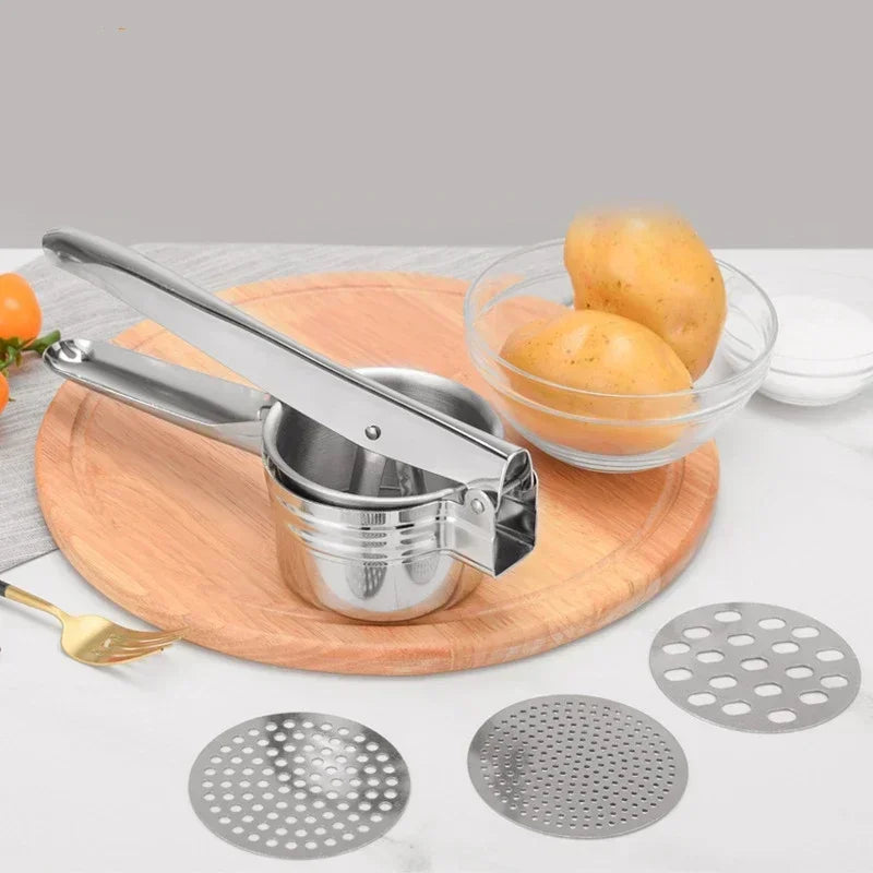 Stainless Steel Potato Mash Press - Fruit & Vegetable Ricer