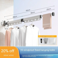 Retractable Aluminum Suction Cup Clothes Hanger